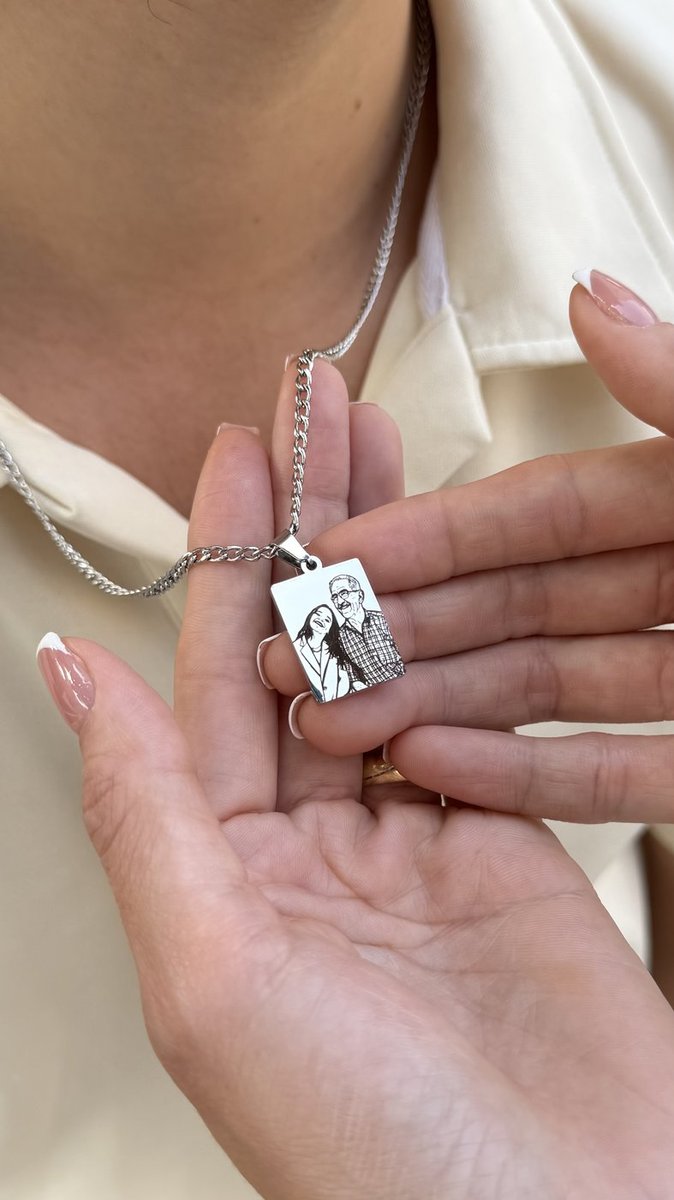 Collar Emociones Cuadro con foto grabada