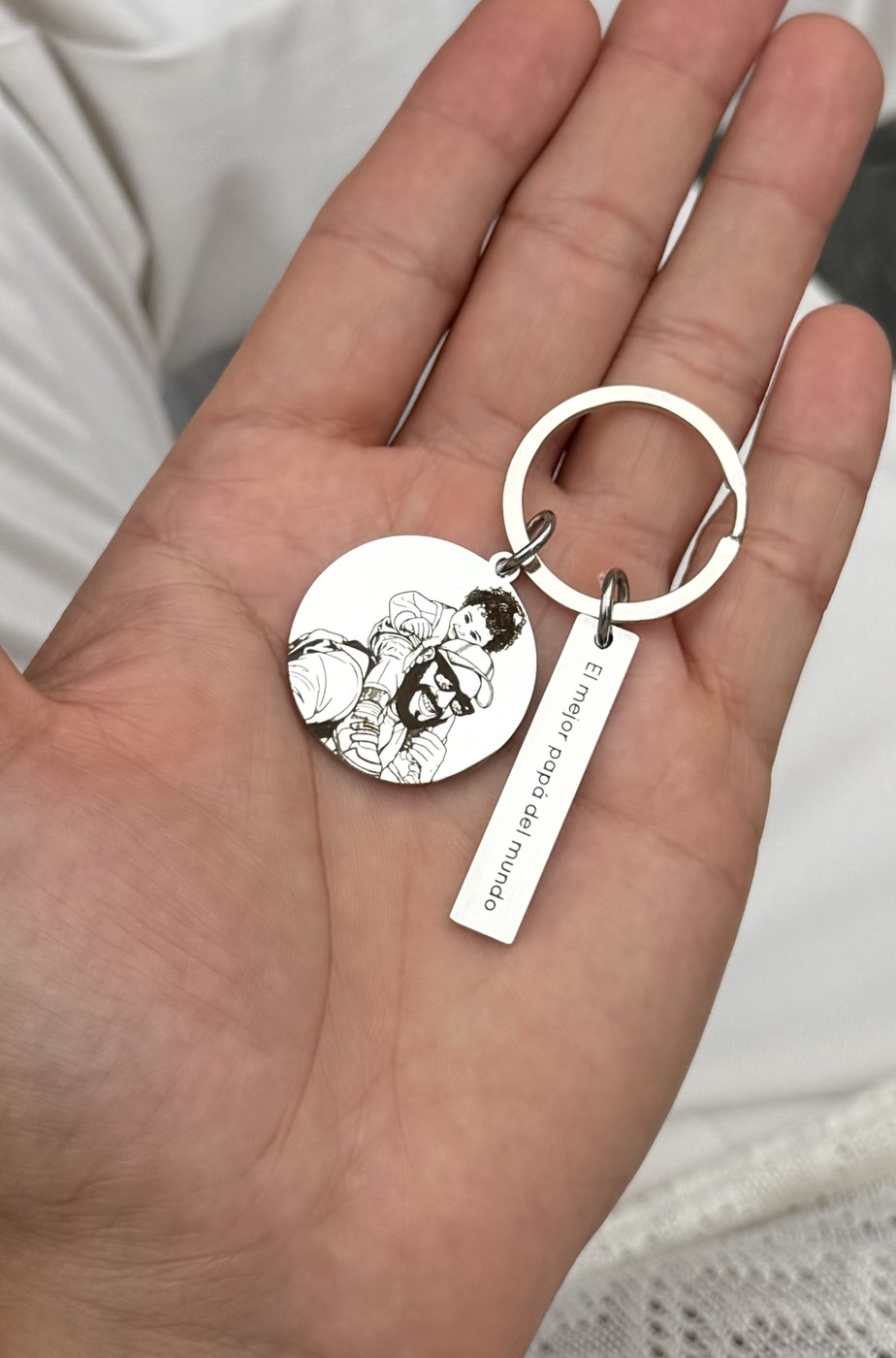 Set Para Él Recuerdo Papá — llavero con foto