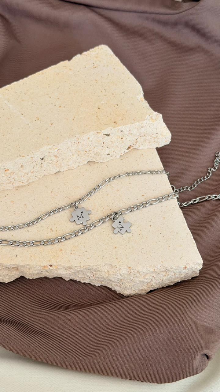Pulsera Puzzle plateada