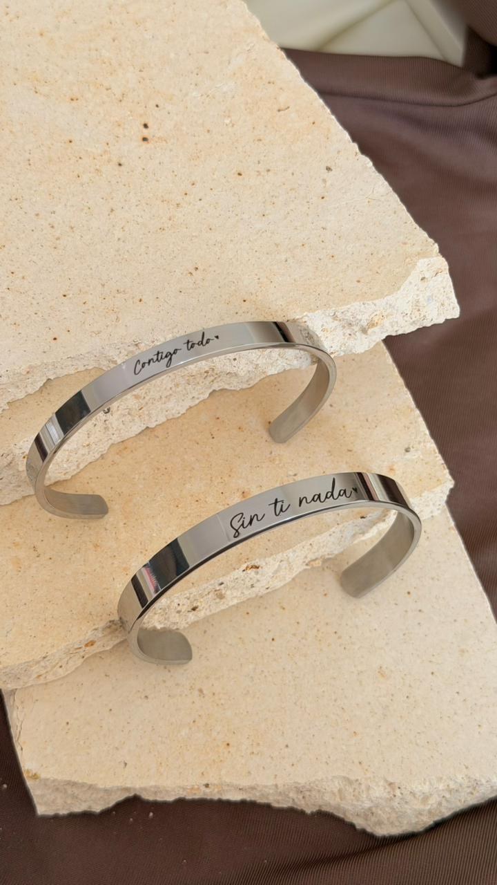 Pulsera Roman Love plateada